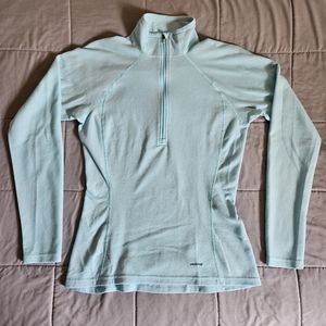 Patagonia Women's Small Half Zip Capilene Performance Baselayer Light Blue